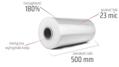 3 szt. folia stretch przezroczysta 1.5 kg - obrazek 4